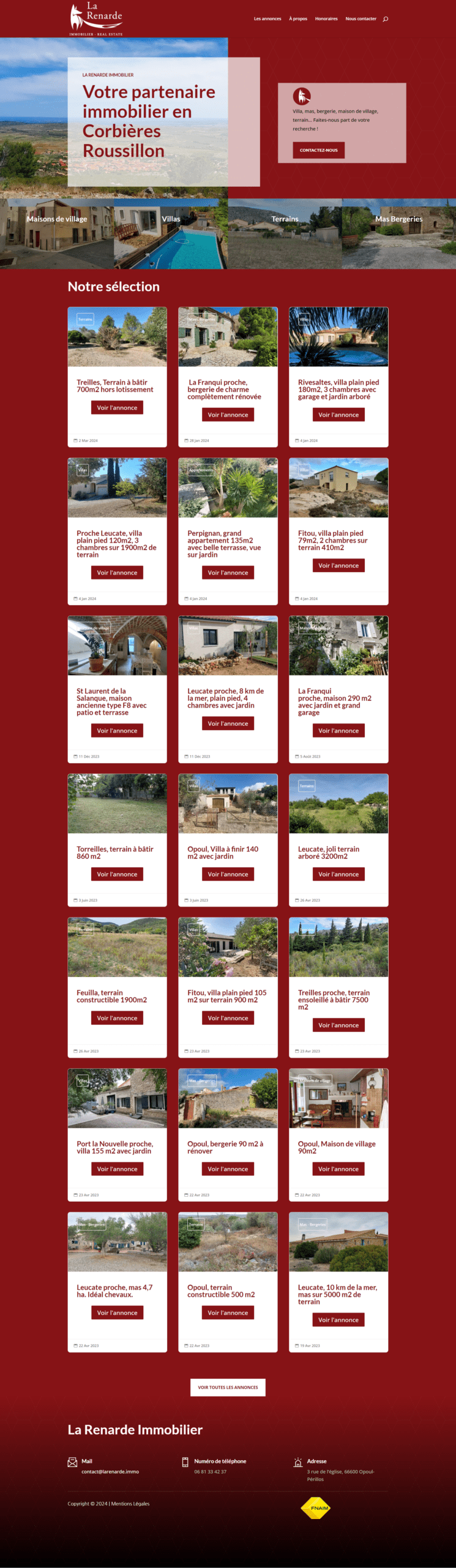 Site La Renarde Immobilier